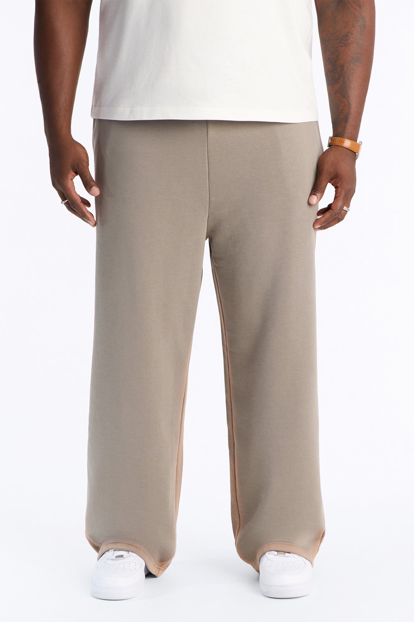 Outline Wash Straight Leg Sweatpant - Grey/combo image 1