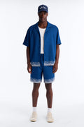 Relaxed Cascade Embroidered Short - Navy/combo image 1