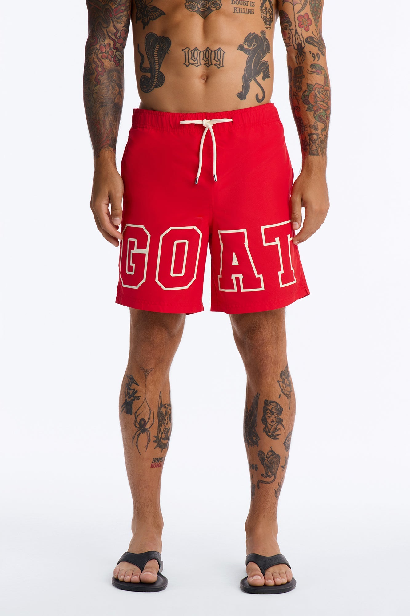 I'm The Goat Swim Trunk 7″ - Red image 2