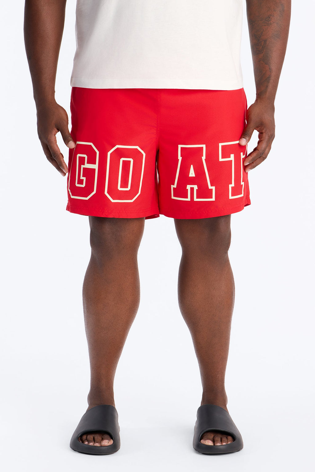 I'm The Goat Swim Trunk 7″ - Red