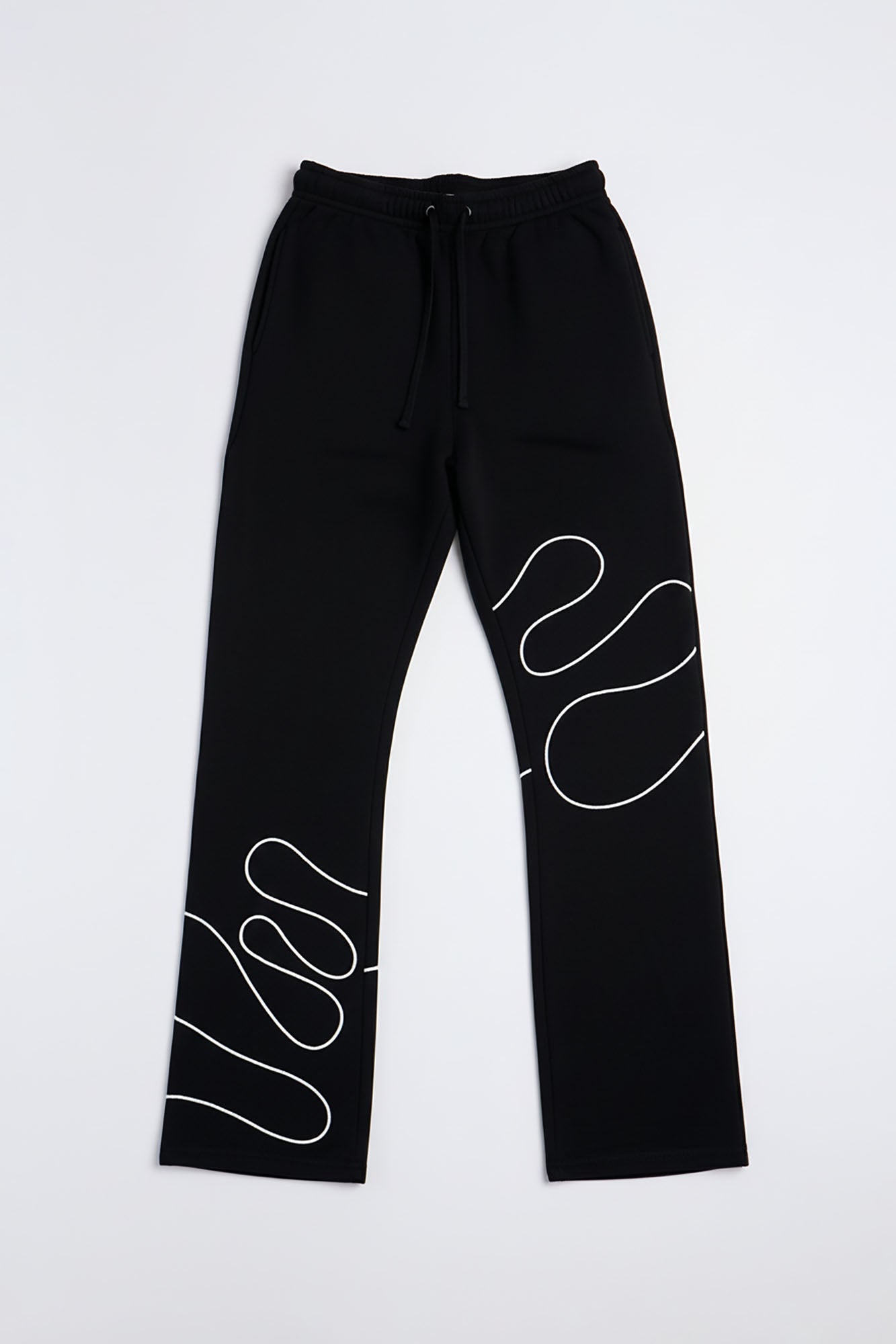 Lasso Slim Flare Sweatpants - Black image 1